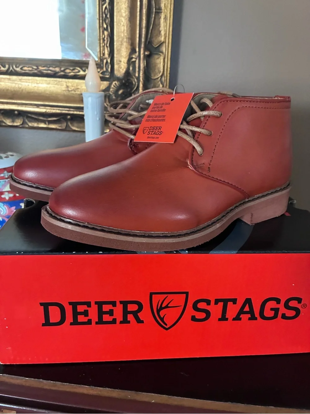 Deer Stags Ballard Boys Chukka Boots Luggage Brown Size 13 Little Kid NWT
